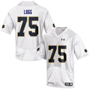 Notre Dame Fighting Irish Men's Josh Lugg #75 White Under Armour Authentic Stitched College NCAA Football Jersey DOF2199BH